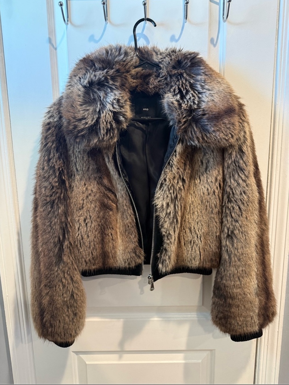 Mango Fur Cropped Jacket - Women